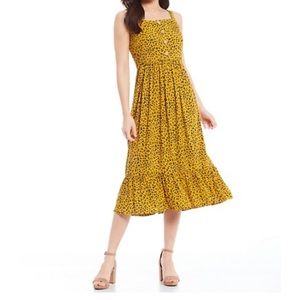 Good Luck Gem Animal Print Midi Dress